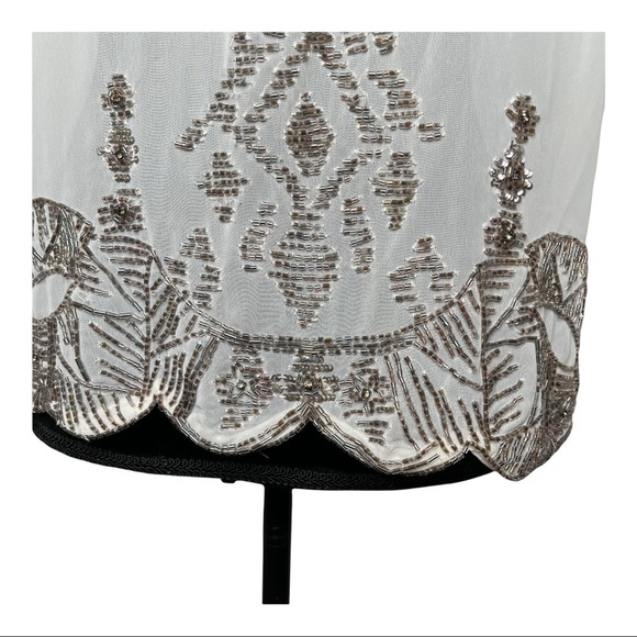 Revolve Plenty by Tracy Reese Embellished Swingly Blouse in Vanilla Beaded XS - Picture 5 of 17